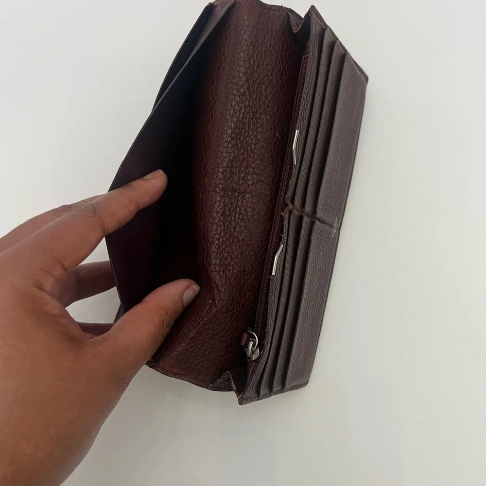 🔥Cartier🔥👠💍Vintage Beautiful Dark Leather Wallet
